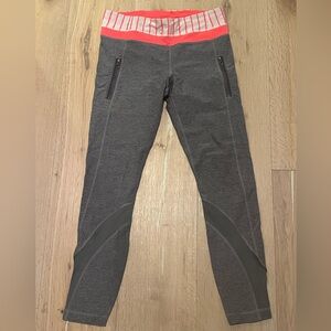 Gray Lululemon Inspire II mesh leggings